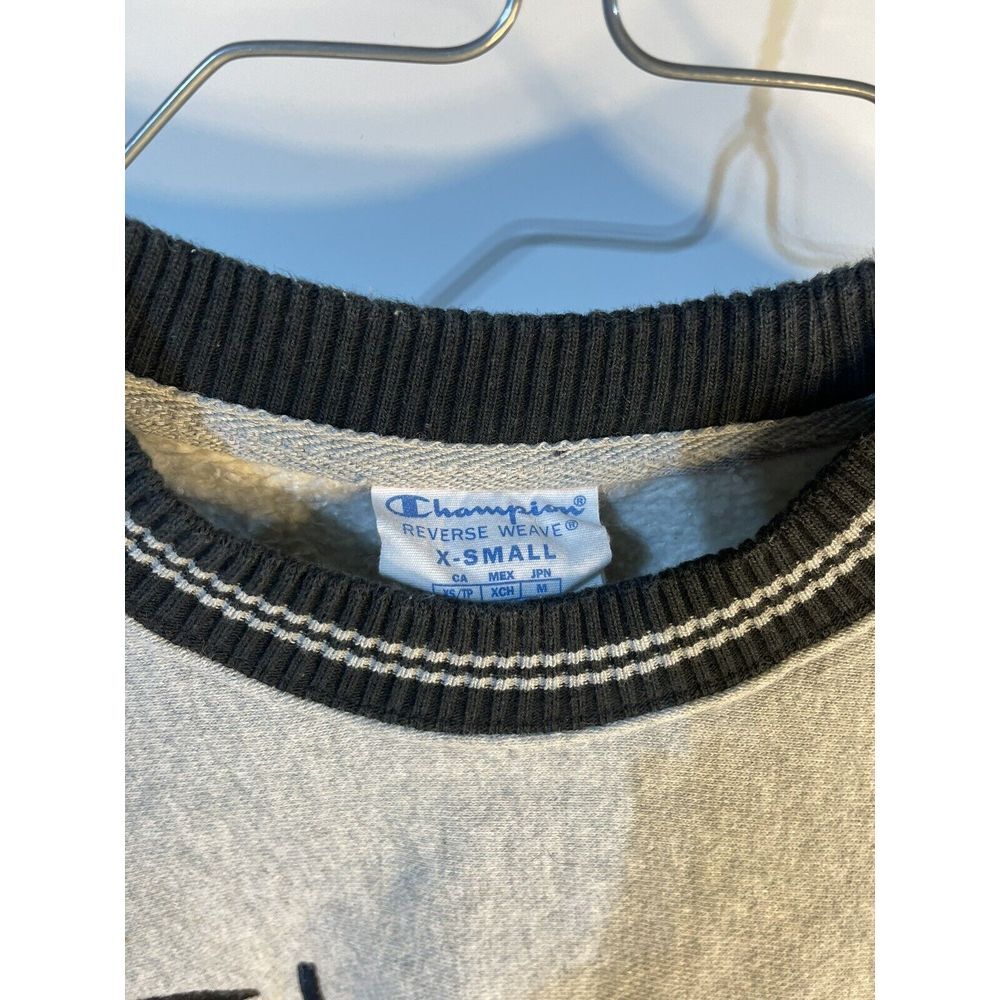 Vintage Champion Reverse Weave Sweatshirt mens XS small Blue Gray Trim - Picture 4 of 6